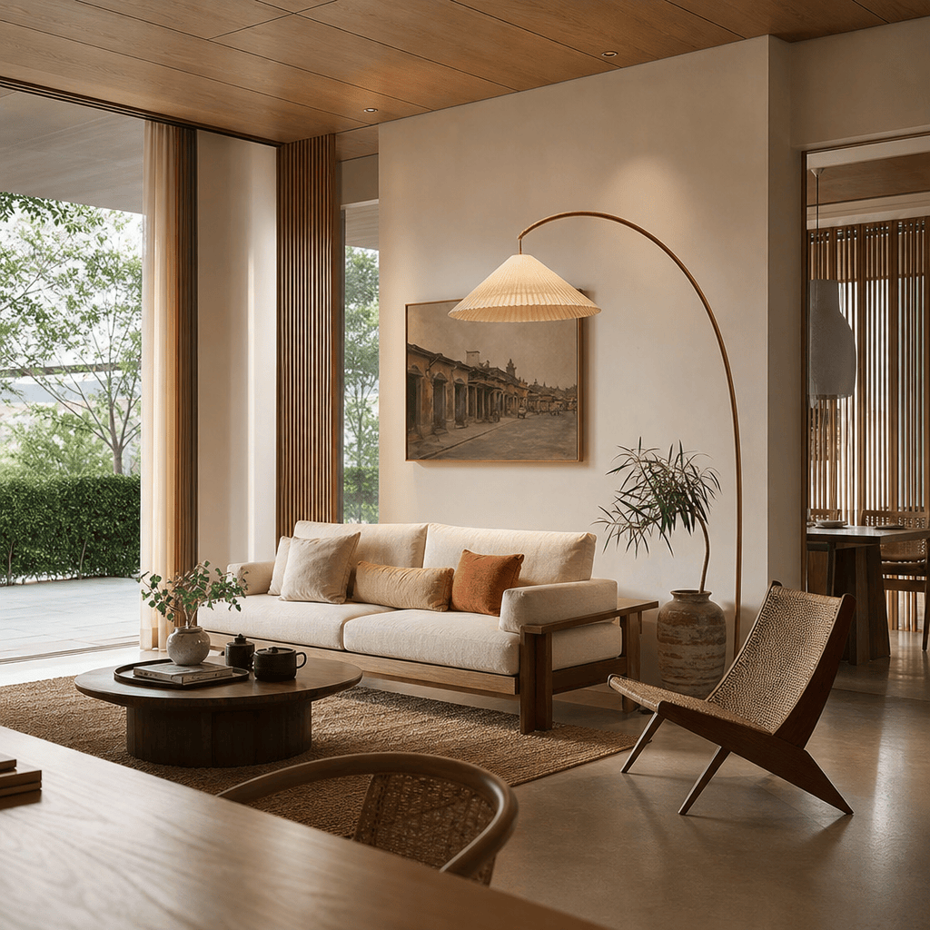 Đèn cây đứng vải